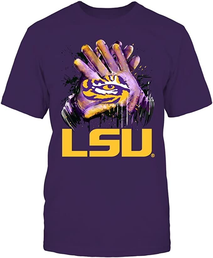 LSU Tigers T-Shirt - Hands Gloves - Tiger Eye Logo