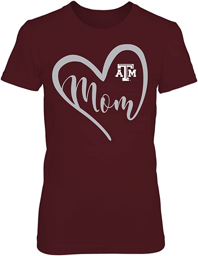 Texas A&M Aggies T-Shirt - Mom Mother Love Heart Tee