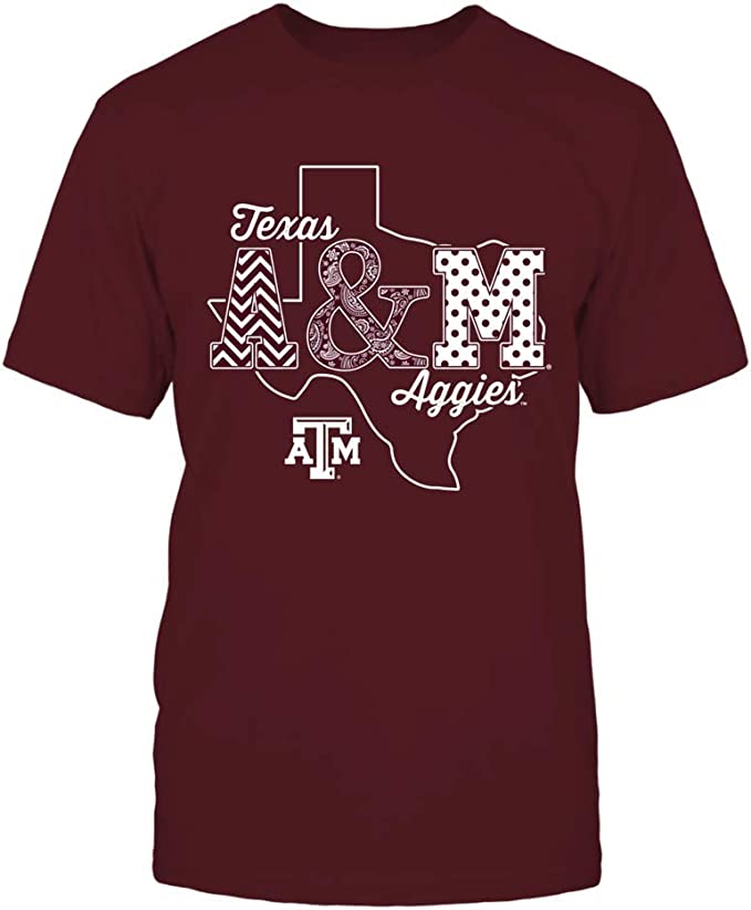 Texas A&M Aggies T-Shirt - State Design Pattern Tee